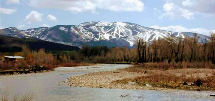 Snow-capped Mountains River Spring Serenity Memory.jpg