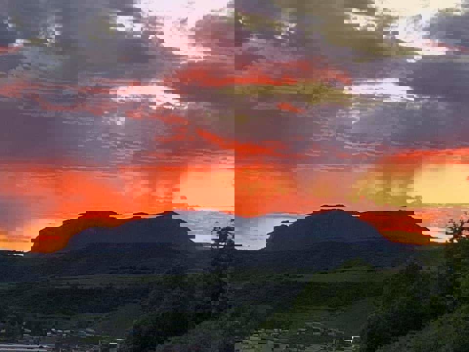 Vibrant Tranquil Sunset Reflections Still Silhouettes.jpg