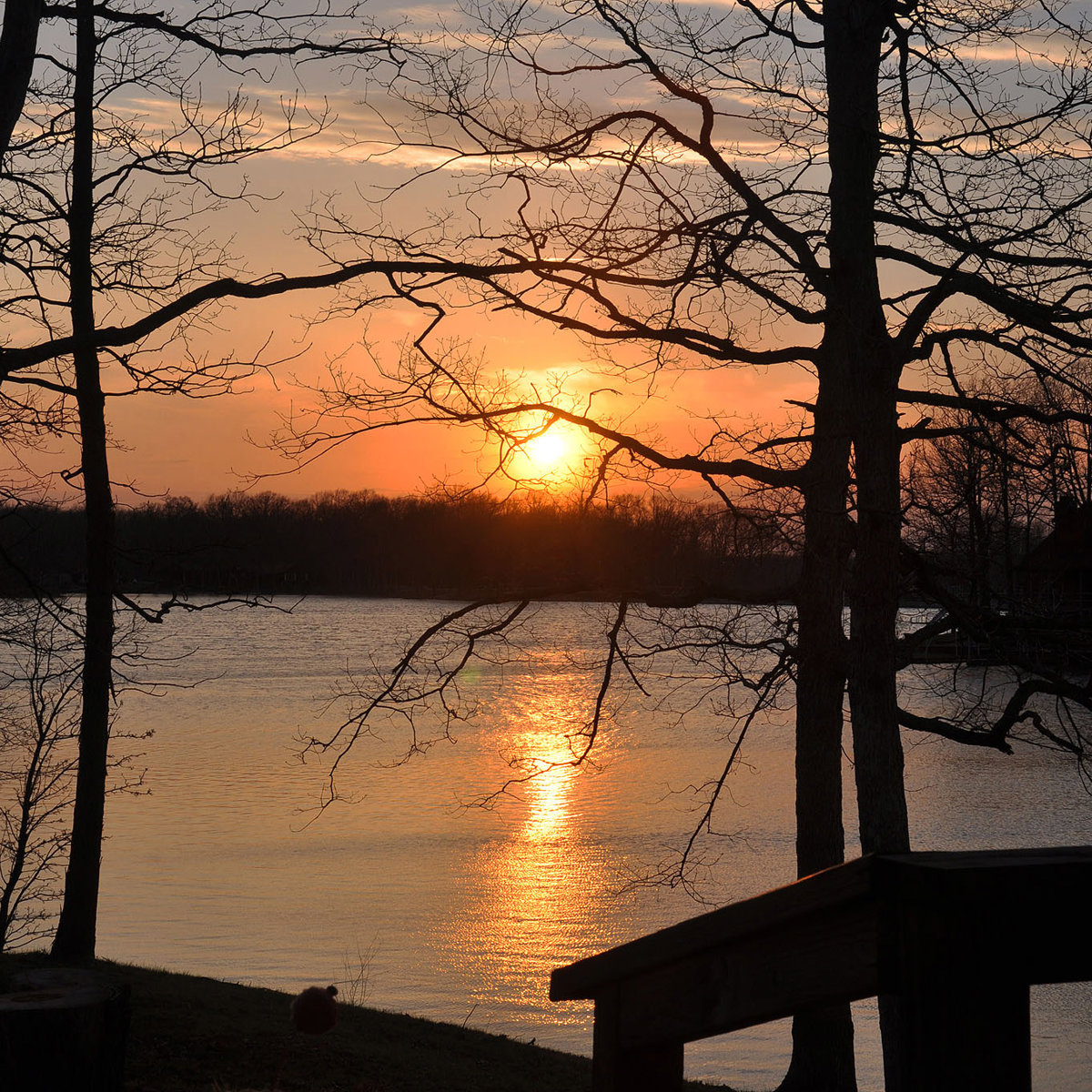 Glitched Serene Sunset Tranquil Lake Waters With Reflections View.jpg