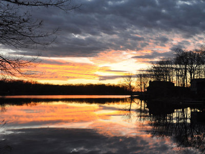 Vibrant Golden Sunset Abstract Colors Peaceful Evening Atmosphere Memory.jpg